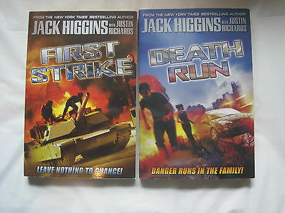 Lot 2~Jack Higgins Childrens Adventure Novels~First Strike Death Run~RL 5~LBDEZ