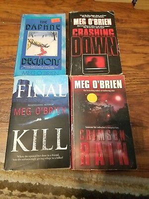 Lot of 4 Meg O'Brien paperback, Final Kill, Crimson Gain, Crashing Down