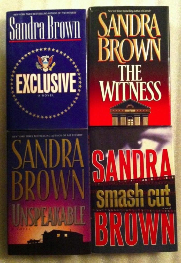 Lot # 6-10 Sandra Brown - Exclusive - The Witness - Unspeakable - Smash Cut - HB