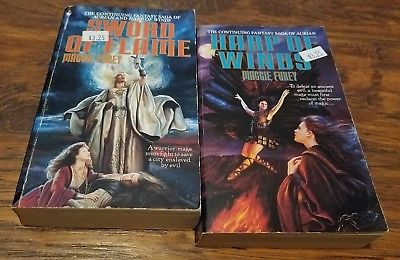 Lot of 2 Maggie Furey paperbacks, Sword of Flame, Harp of Winds