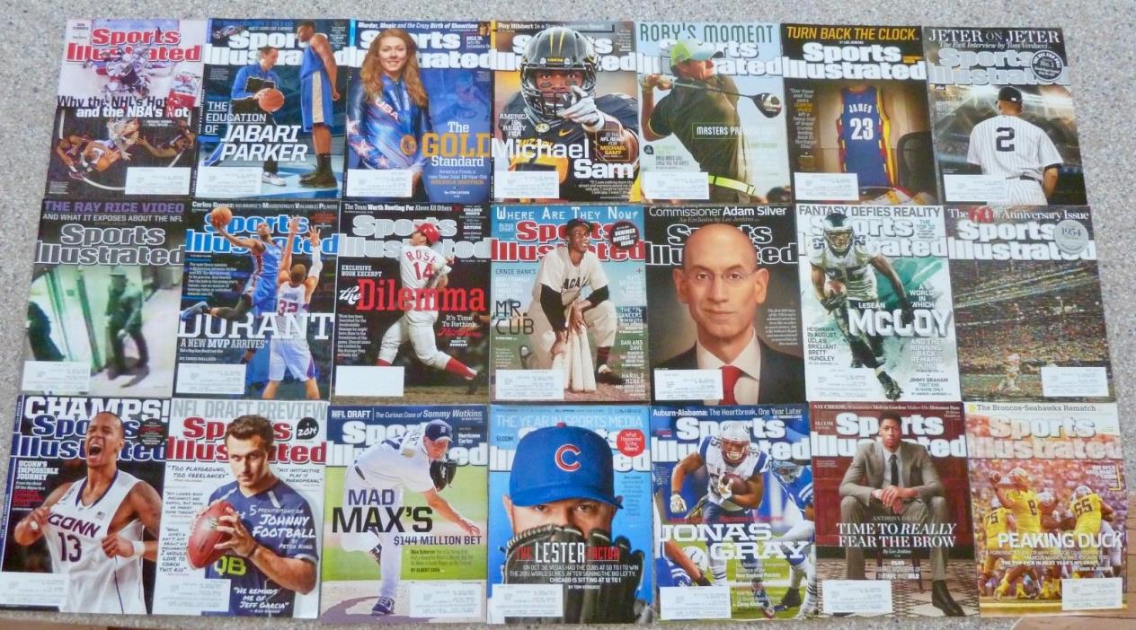Lot of 21 Sports Illustated Magazines 2014 Issues