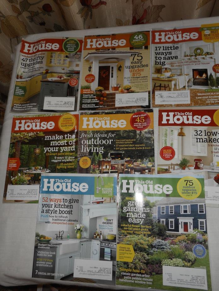 Lot of 8 This Old House Magazine 2010-11 Home Remodeling Ideas Decor
