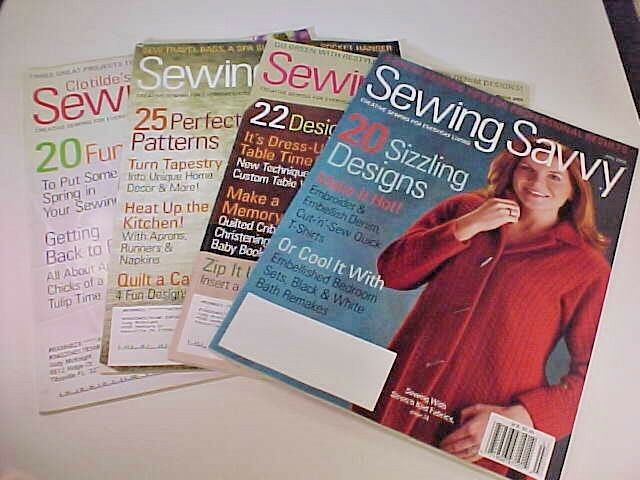 Sewing Savvy Magazine Lot of 4 Creative Sewing for Everyday Living Printed USA