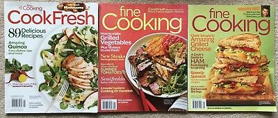 Lot 3 Fine Cooking Cook Fresh magazines 2013-2014 Fall, Aug/Sept Apr/May