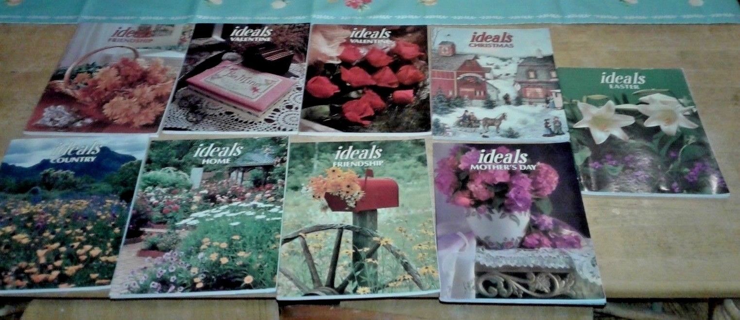 Lot of 9 Vintage Ideals Magazines Holidays, Home. Friendship Volumes 50,51,52,54