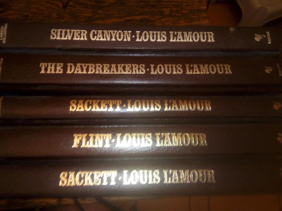 5 Copies of Sackett by Louis L'Amour Leatherbound Bantam Book Edition 1961