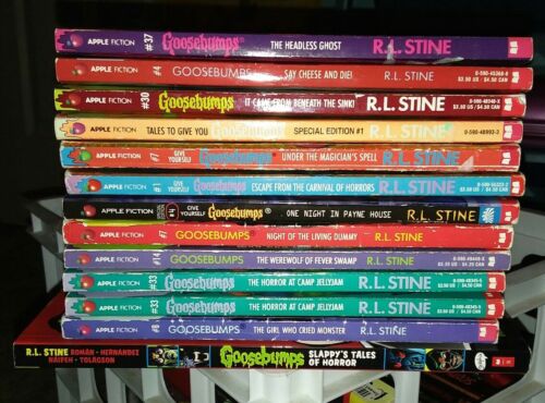 13 Vintage Goosebumps Kid Book Lot RL Stine Horror 90s Slappy the Dummy Books