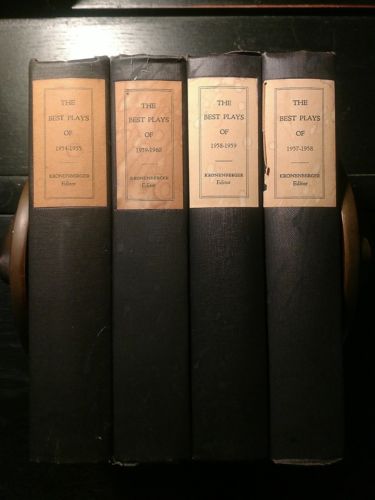 (4 vol)The Best Plays by Louis Kronenberger (ed): 1954-1955, 57-58, 58-59, 59-60