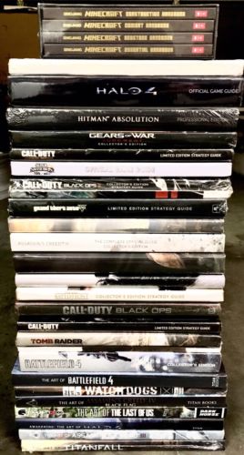 25 New Factory Sealed Hardcover Strategy Guides and Art Lot Collection Limited