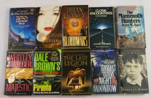 Random Lot 10 Paperback Book Ficton Steven Spielberg Brown Aeul Clark