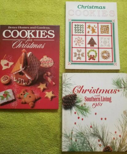 Lot of 3 Vintage Cookies for Christmas, Christmas Cookies & Southern Living 1981
