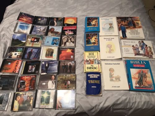 Lot Of 28 Romanian Music Christian Cd Messengers Liteanu Vaduva & 10 Kids Books