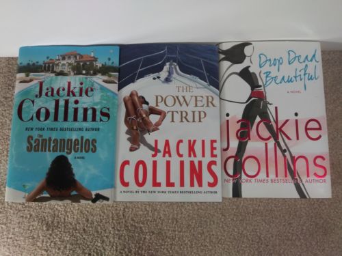 Jackie Collins lot of 3 The Santangelos, The Power Trip, Drop dead Beautiful