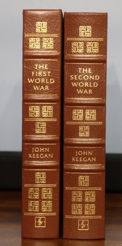 THE FIRST & SECOND WORLD WAR, By John Keegan, The Easton Press Leather VERY GOOD