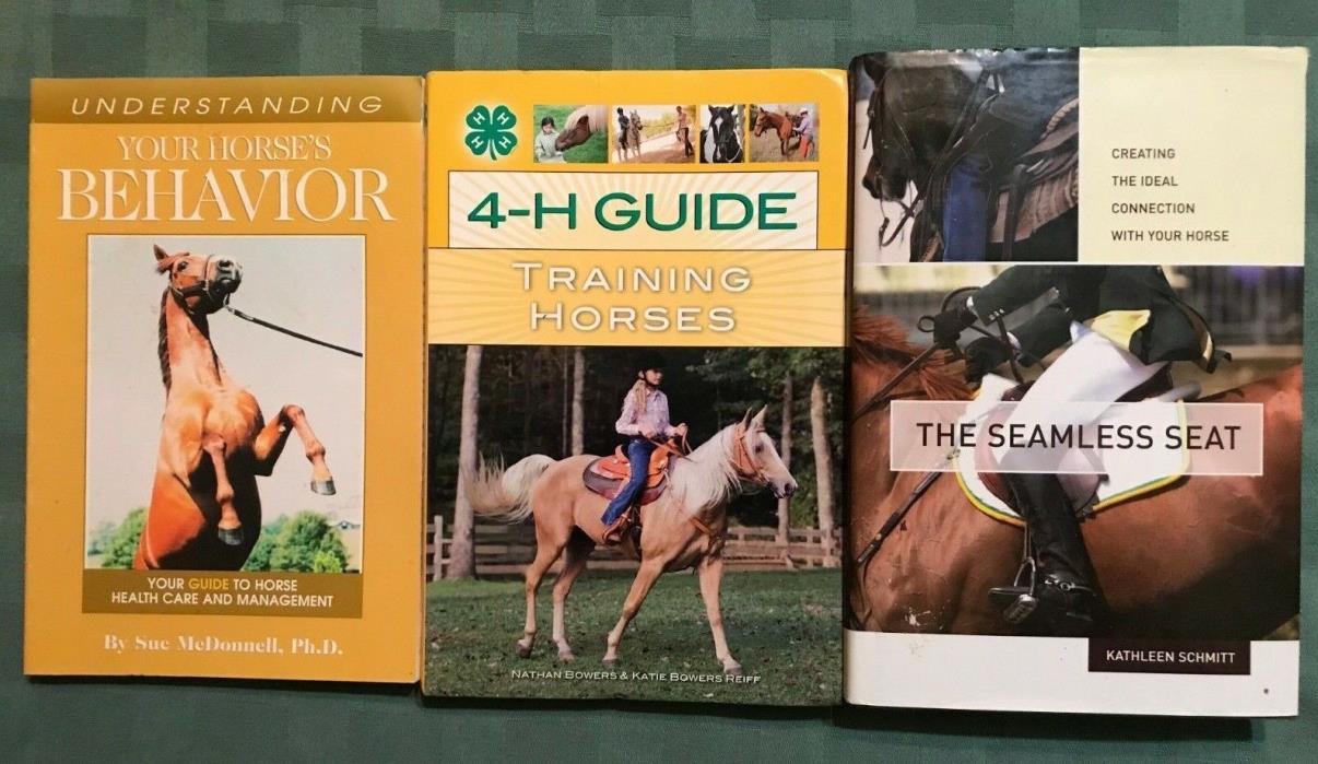 3 Horse Books, Seamless Seat/Training Horses/Understanding Your Horse's Behavior