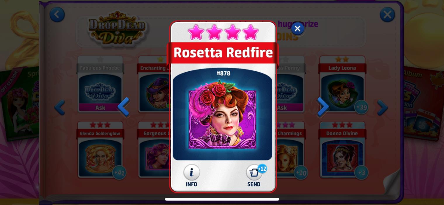 Rosetta Redfire - Slotomania Card - Summer Album