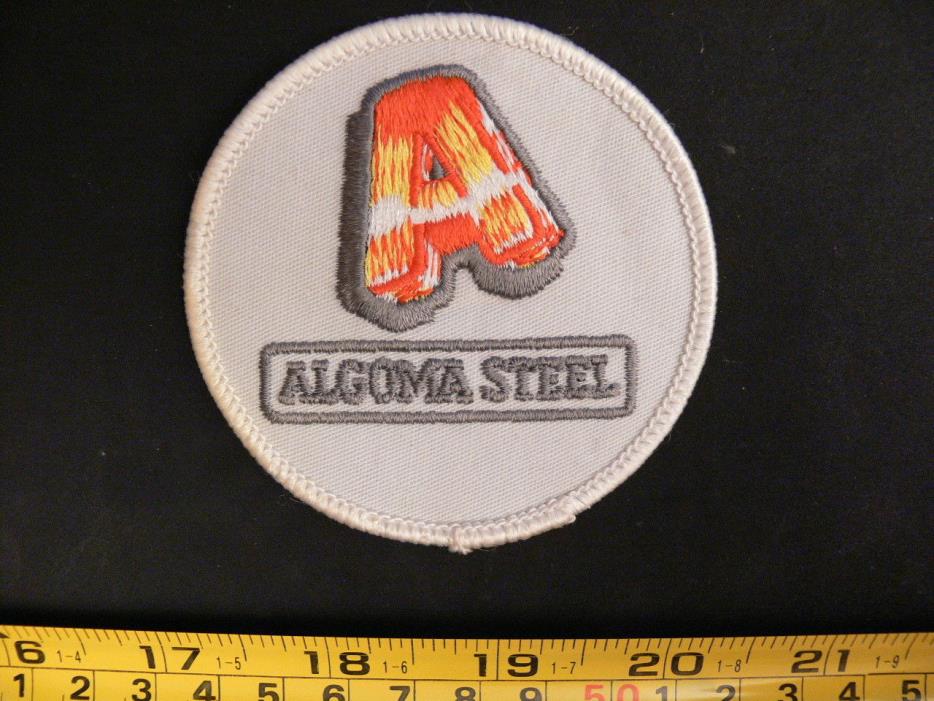 Embroidered patch ALGOMA STEEL Essar Sault St Marie ON vintage industrial union