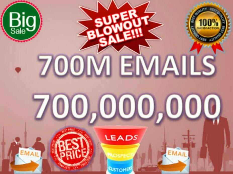 700 Million Email List USA Canada UK European Union Japan and MORE