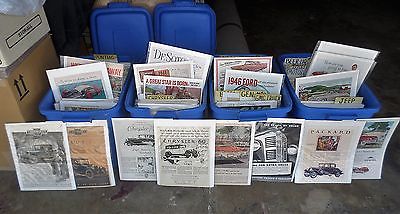 Vintage Magazine Car Ads: Over 2100 Individual Bag/Boarded for Your Sale Profits