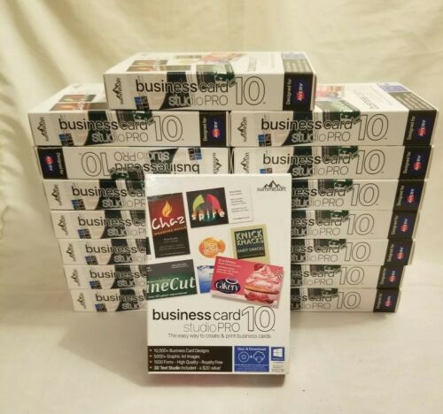 (16 PACKS) Summitsoft Business Card Studio Pro 10 New Unopened Box (Loc G-31)