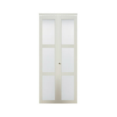 Manufactured Wood Baldarassario Paneled Bi-Fold Door White 36