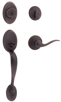 Chelsea Single Cylinder Handleset w/Tustin Lever featuring SmartKey Venetian Bro