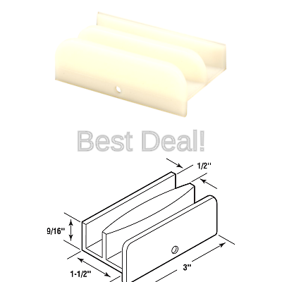 Line Products M 6219 Sliding Shower Door Bottom Guide For 7/16 in. Thick Door...