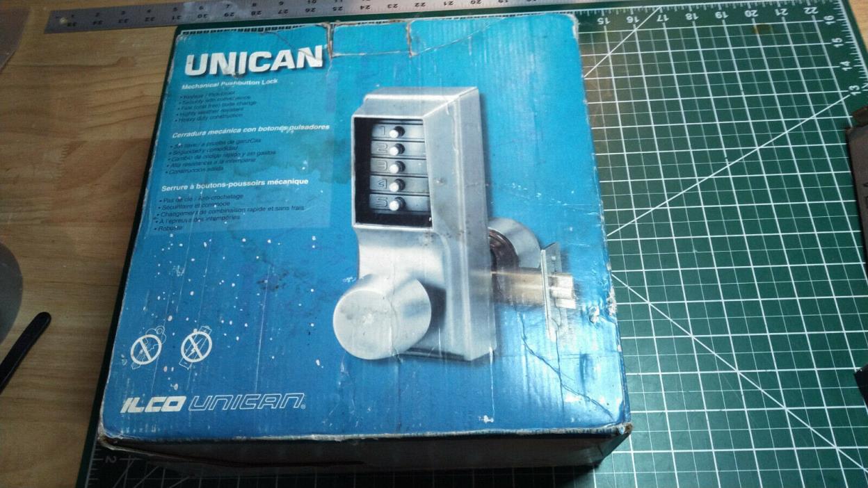 Ilco Unican Mechanical Pushbutton Lock 1011-03-41 Chiara Brass Free Shipping
