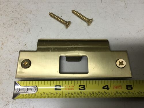 2 New Commercial 4 7/8 Strike Plates With Screws
