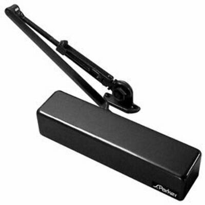 S. Parker 900BC UL Listed Grade 1 HD Spring Power Door Closer w Full Cover Black