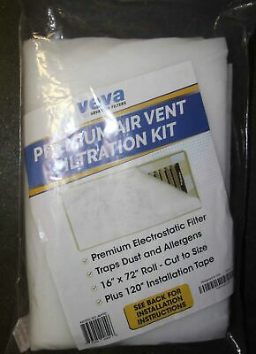 Premium Vent Register Filters Kit - 72  x 16  Electrostatic Media & allergens