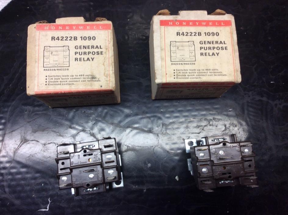 Lot of 2 New Honeywell R4222B 1090 general purpose relay New Old Stock NOS