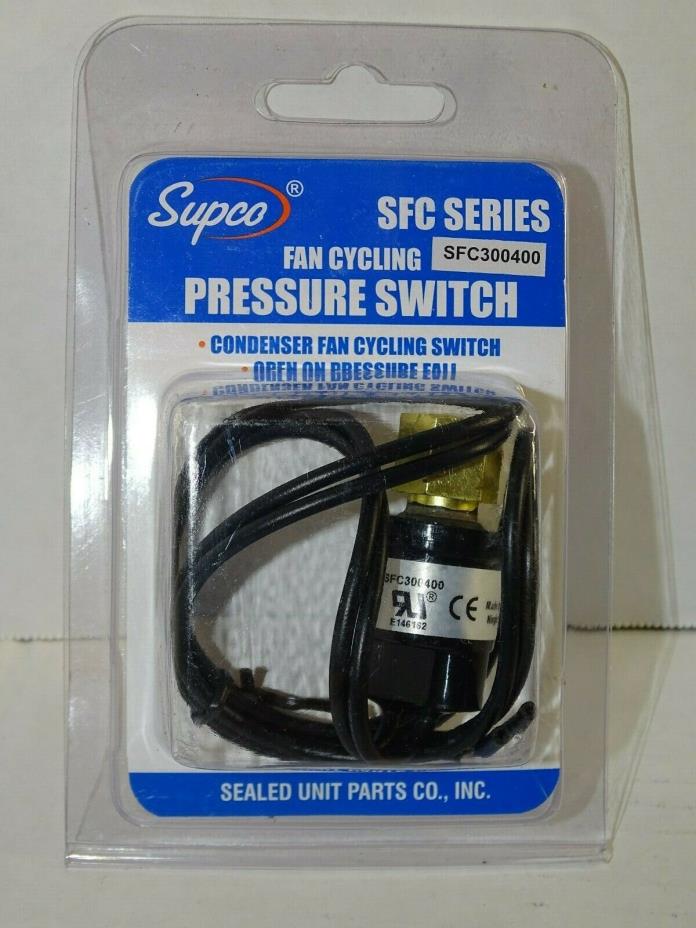Supco Fan Cycle Pressure Switch Condenser Cycling 300 / 400 (O/C) SFC300400