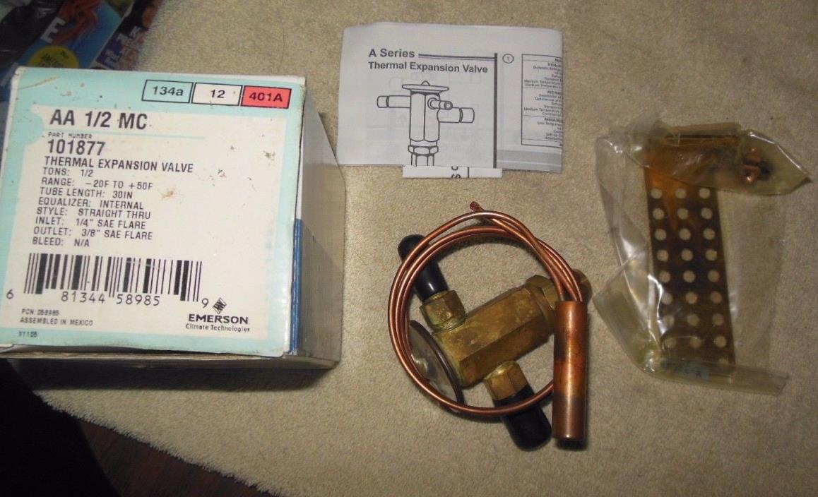 EMERSON THERMAL EXPANSION VALVE #101877 / 1/2 TON / 134A - 401A - R12