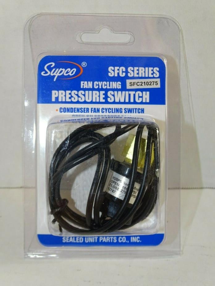 Supco Fan Cycle Pressure Switch Condenser Cycling 210 / 275 (O/C) SFC210275