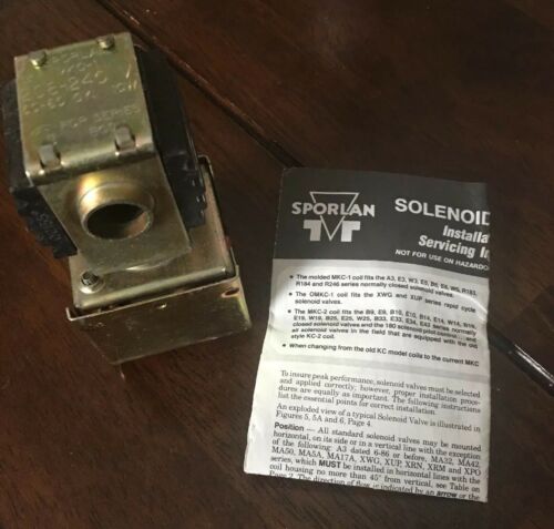 Sporlan MKC-1 Solenoid Coil Valve 208-240V 50-60 CY 10W 310156 New