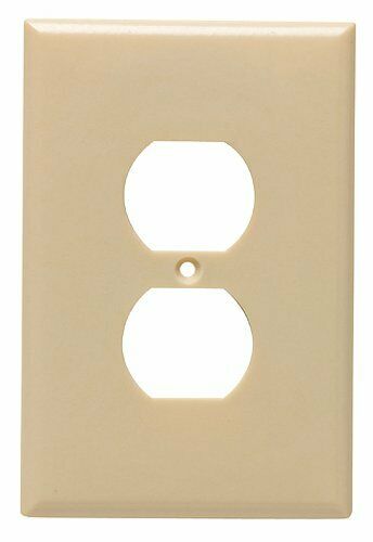 EATON Wiring 2142V-SP-L Thermostat 1-Gang Oversize Duplex Receptacle Wallplate