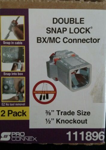 Double Snap Lock BX Connector 3/8