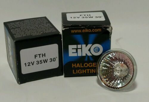 (2) Eiko 35 Watt, 12 Volt Halogen Flood FTH Bulbs