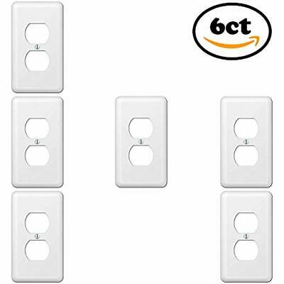 Bulk Wall Plates Contractor Supply 1-Gang Duplex Device Receptacle Wallplate (6