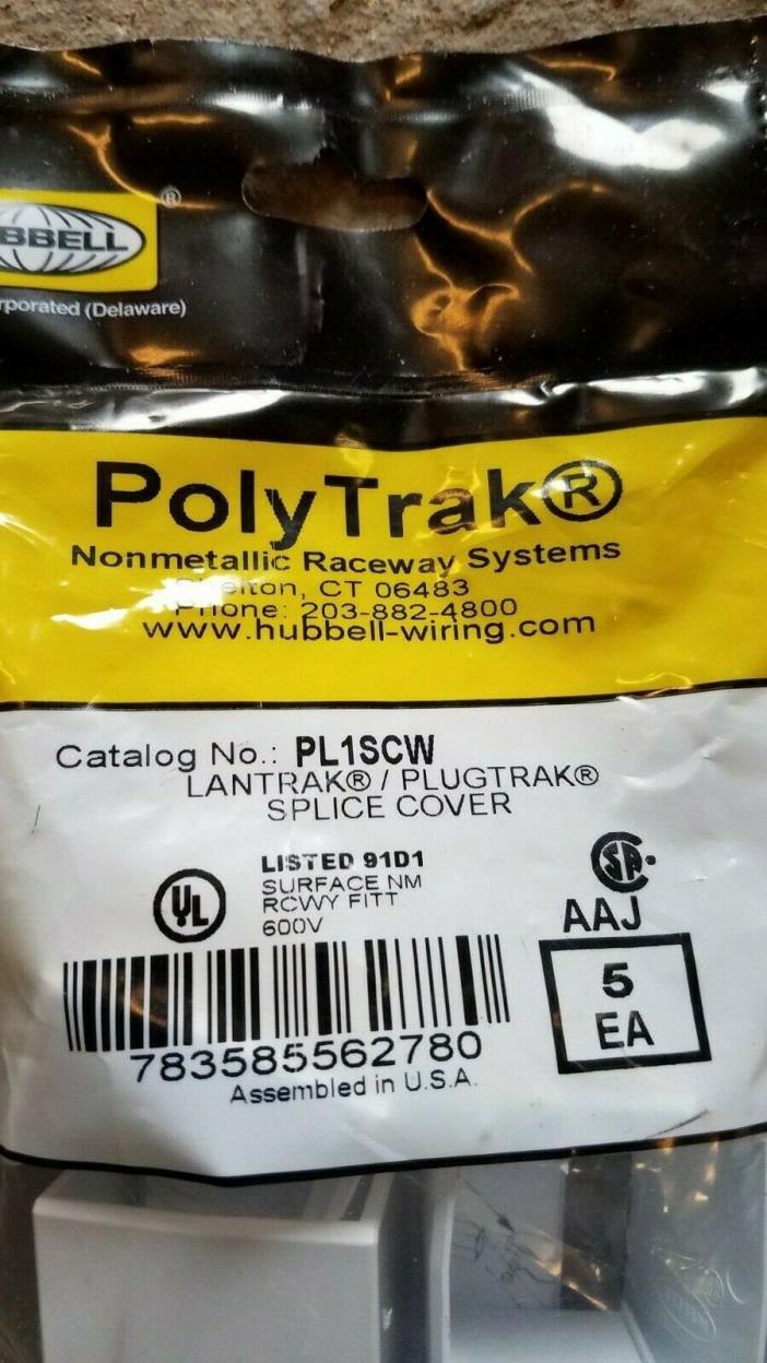 Hubbell PL1SEW Polytrak Nonmetallic Raceway Splice Cover (PACK OF 5)