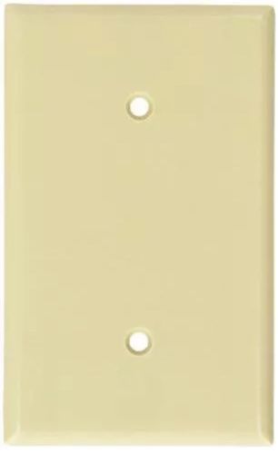 Leviton 86019 1-Gang No Device Blank Wallplate, Standard Size, Thermoset, D4