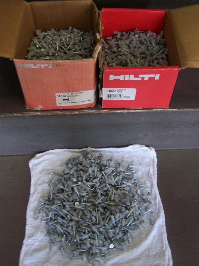 HILTI Fasteners X-ZF 20 THP #34559 - 2 Boxes of 1000 + Extras!