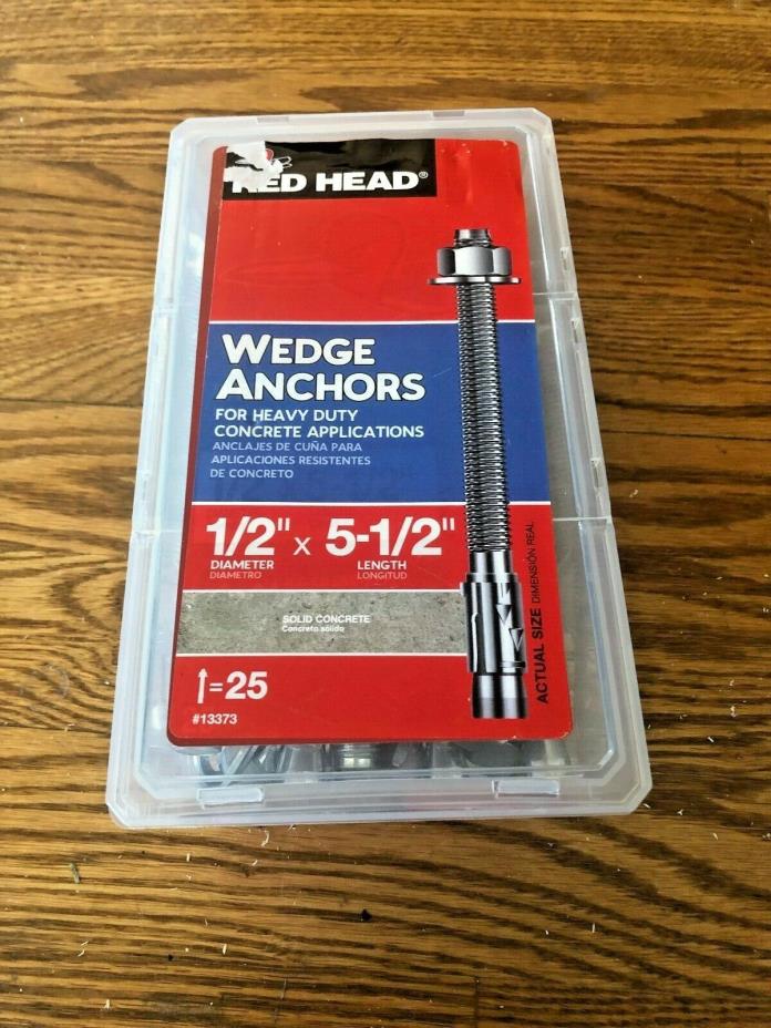 Red Head HEAVY DUTY WEDGE ANCHORS FOR CONCRETE  1/2 X 5 1/2  (25 Pcs)