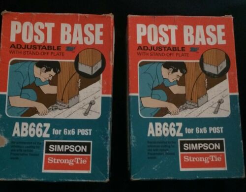Simpson Strong-Tie AB66Z Stand Off Post Base For 6 x 6 (QTY=2)  NOS  NIB