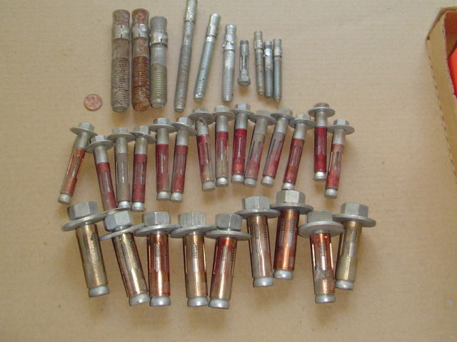NOS Lot of 33 concrete Sleeve ANCHOR Wedge Expanding Red Head 3/4 x 2 1/2 x 3