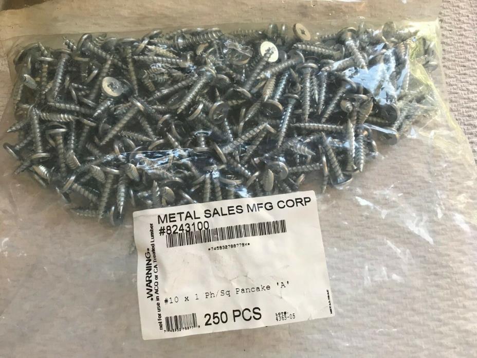 10 x 1 Phillips Pancake A Self Tapping SMS 304 Stainless (250)