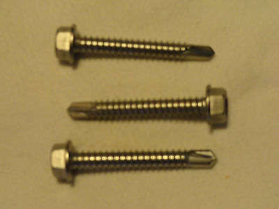 Self Drilling 410 Stainless Steel Screws #14 x 2