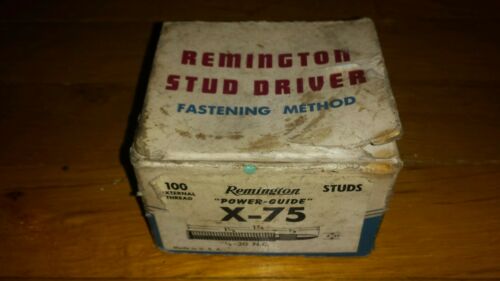 Remington stud driver power guide X-75 fasteners box of 75