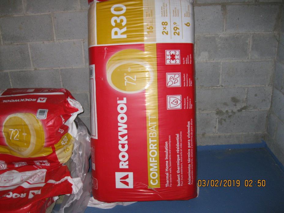 ROCKWOOL  R-30  Batt Insulation with Sound Barrier LOCAL PICKUP ONLY